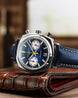 Duckworth Prestex Watch Chronograph 42 Blue Blue Leather