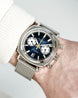 Duckworth Prestex Watch Chronograph 42 Blue Sunburst Mesh Bracelet