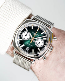 Duckworth Prestex 42 Green Sunburst Mesh Bracelet Watch