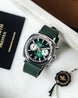 Duckworth Prestex Chronograph 42 Green Green Rubber Watch