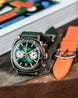 Duckworth Prestex Chronograph 42 Green Green Rubber Watch