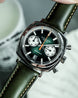 Duckworth Prestex 42 Green Sunburst Olive Green Leather Watch