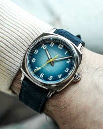 Duckworth Prestex Verimatic Blue Fume Blue Suede Watch