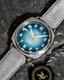 Duckworth Prestex Verimatic Blue Fume Grey Suede Watch