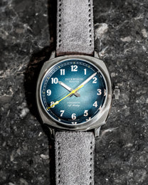 Duckworth Prestex Verimatic Blue Fume Grey Suede Watch