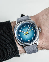 Duckworth Prestex Verimatic Blue Fume Grey Suede Watch