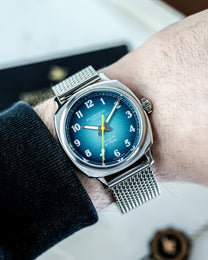 Duckworth Prestex Verimatic Blue Fume Mesh Bracelet Watch