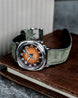 Duckworth Prestex Verimatic Orange Fume Birch Green Suede Watch