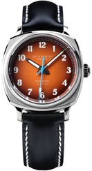 Duckworth Prestex Watch Verimatic Orange Fume Black Leather Limited Edition D891-05-A
