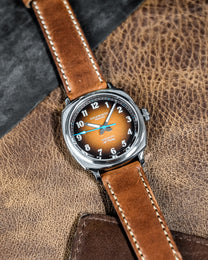 Duckworth Prestex Watch Verimatic Orange Fume Tan Leather