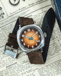 Duckworth Prestex Verimatic Orange Fume Brown Suede Watch