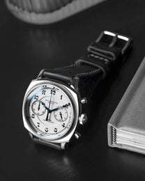 Duckworth Prestex Bolton Chronograph White Black Leather Watch