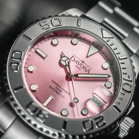 Davosa Ternos Medium California Automatic Pink Ladies Watch product detail view