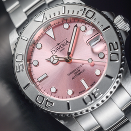 Davosa Ternos Medium California Automatic Pink Ladies Watch