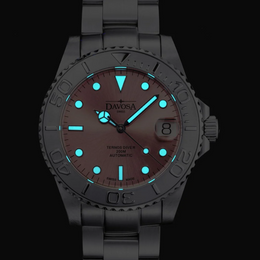 Davosa Ternos Medium California Automatic Pink Ladies Watch