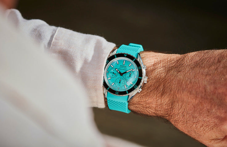 Doxa SUB 200 C-Graph Aquamarine Rubber Watch product image