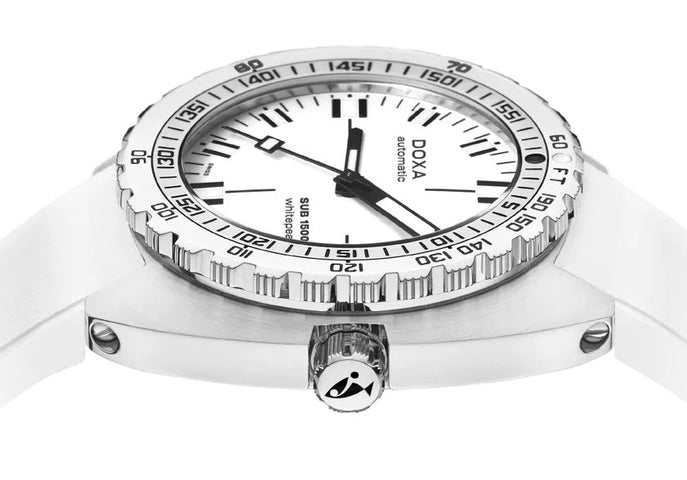 Doxa SUB 1500T Whitepearl Rubber Watch product image
