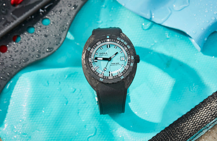 Doxa SUB 300 Carbon COSC Aquamarine Rubber Watch product image