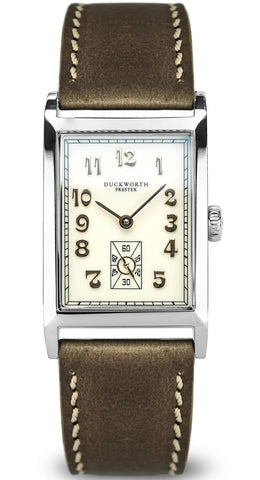 Duckworth Prestex Watch Centenary Centenary Cream Brown Leather D803-06-B