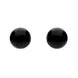 Yellow Gold Whitby Jet 5mm Ball Stud Earrings, E1343.