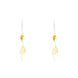 Sterling Silver Amber Graduated Twist Drop Earrings