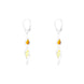 Sterling Silver Amber Graduated Twist Drop Earrings