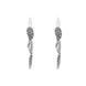 Sterling Silver Tentacle Twist Drop Earrings