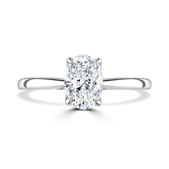 Platinum 1ct Oval Cut Laboratory Grown Diamond Solitaire