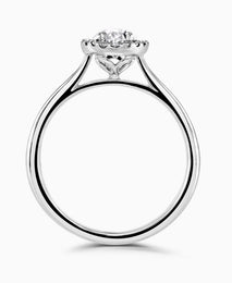Platinum 0.33ct Diamond Pear Cut G/Hsi Ring