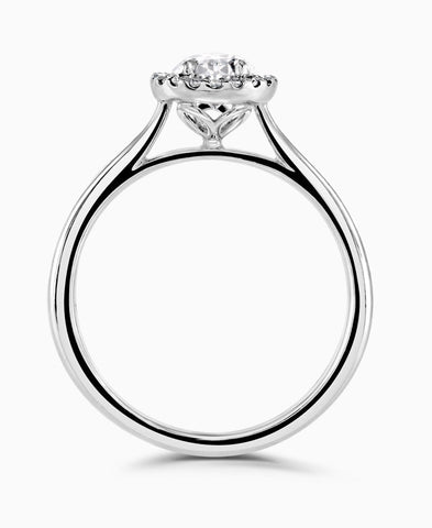Platinum 0.33ct Diamond Pear Cut G/Hsi Ring