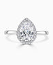 Platinum 0.33ct Diamond Pear Cut G/Hsi Ring