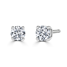 9ct White Gold 0.30ct Diamond Solitaire Stud Earrings