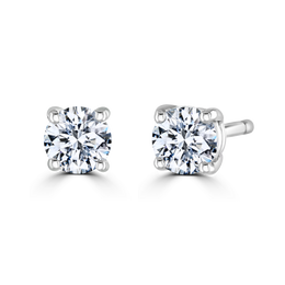 18ct White Gold 0.40ct Diamond Solitaire Stud Earrings
