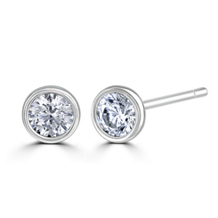 18ct White Gold 0.30ct Lab Grown Diamond Solitaire Stud Earrings