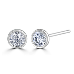 18ct White Gold 0.30ct Lab Grown Diamond Solitaire Stud Earrings
