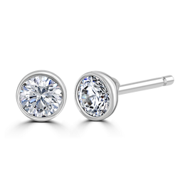 9ct White Gold 0.40ct Lab Grown Diamond Solitaire Stud Earrings