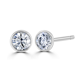 18ct White Gold 0.50ct Lab Grown Diamond Solitaire Stud Earrings