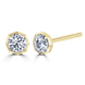 18ct Yellow Gold 0.40ct Lab Grown Diamond Solitaire Octagonal Stud Earrings