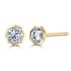 9ct Yellow Gold 0.50ct Lab Grown Diamond Solitaire Octagonal Stud Earrings