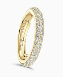 18ct Yellow Gold Evolution 1.00ct Diamond Pave Full Eternity Ring