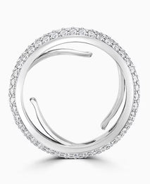 Platinum Evolution 1.50ct Diamond Full Eternity Pave Set Ring