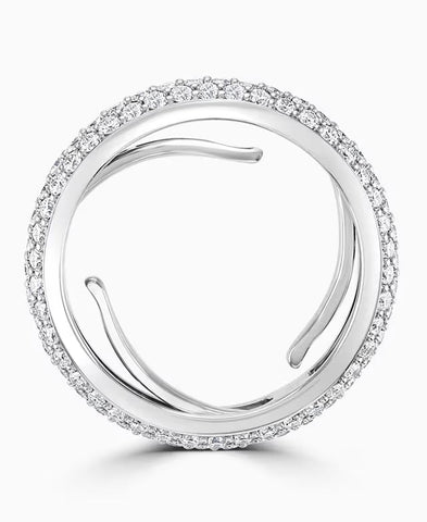 Platinum Evolution 1.50ct Diamond Full Eternity Pave Set Ring