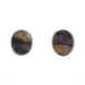 Sterling Silver Blue John Oval Unique Stud Earrings