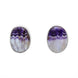 Sterling Silver Blue John Oval Stud Unique Stud Earrings