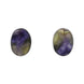 Sterling Silver Blue John Oval Stud Earrings