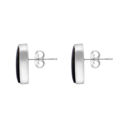 Sterling Silver Blue John Oval Stud Earrings