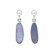 Sterling Silver Opal Oval Doublet Drop Earrings