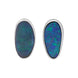 Sterling Silver Opal Abstract Doublet Stud Unique Earrings