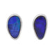 Sterling Silver Opal Abstract Doublet Stud Unique Earrings