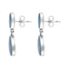 Sterling Silver Opal Two Stone Oval Doublet Drop Earrings